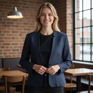 Banana Republic Dark Wash Blazer Womens‎ Size 6 Career Office Jacket Casual